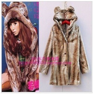 113# plush card wow Iraq Jody Xiong warm winter coat imitation leather