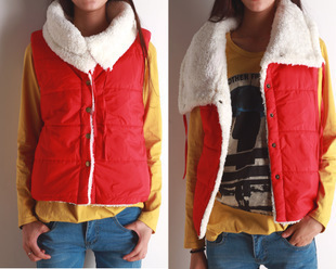 1150 2012 vest thickening type all-match vest berber fleece sweet outerwear