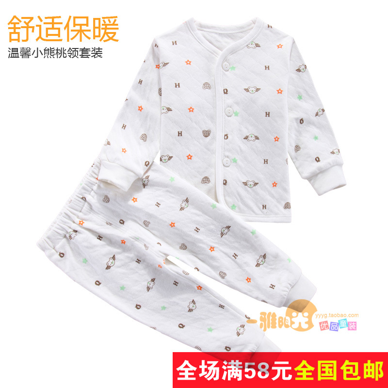 12 autumn and winter 22370495 child 100% cotton long johns long johns baby underwear set