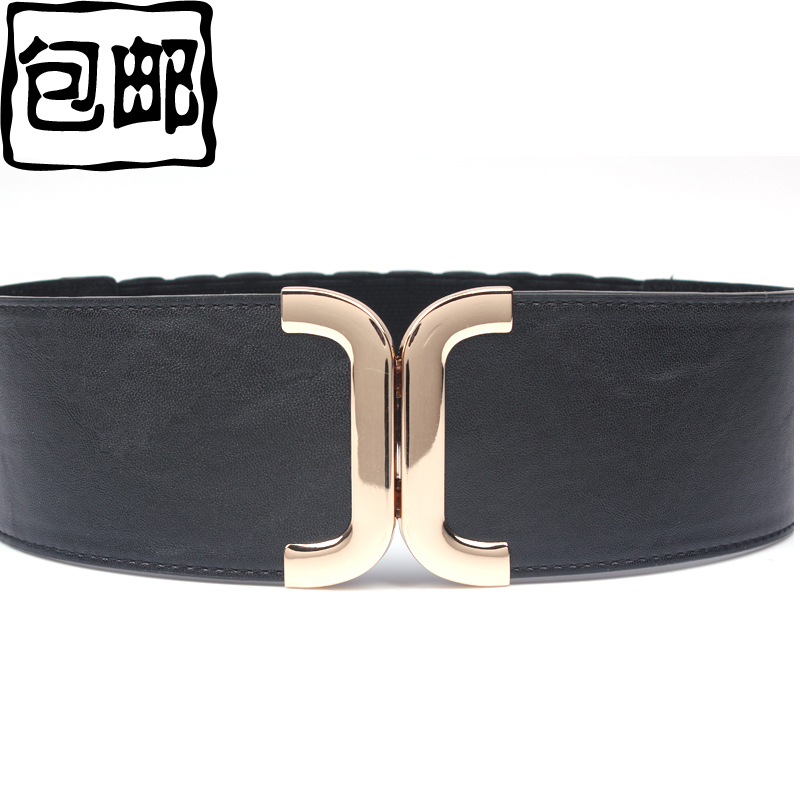 12 cummerbund women's genuine leather elastic waist belt female all-match decoration wide belt