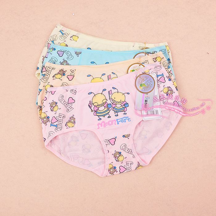 12 diprivan panty stretch cotton low-waist young girl cartoon small boxer panties 7043