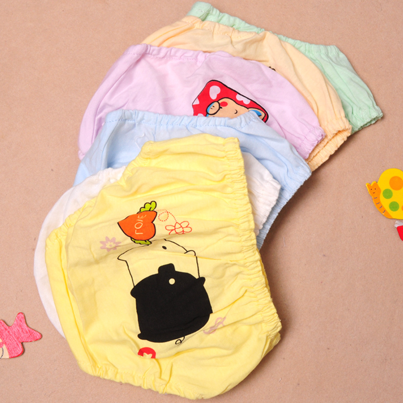 12 four seasons panties baby multicolor 100% cotton panties baby shorts male female child cute shorts