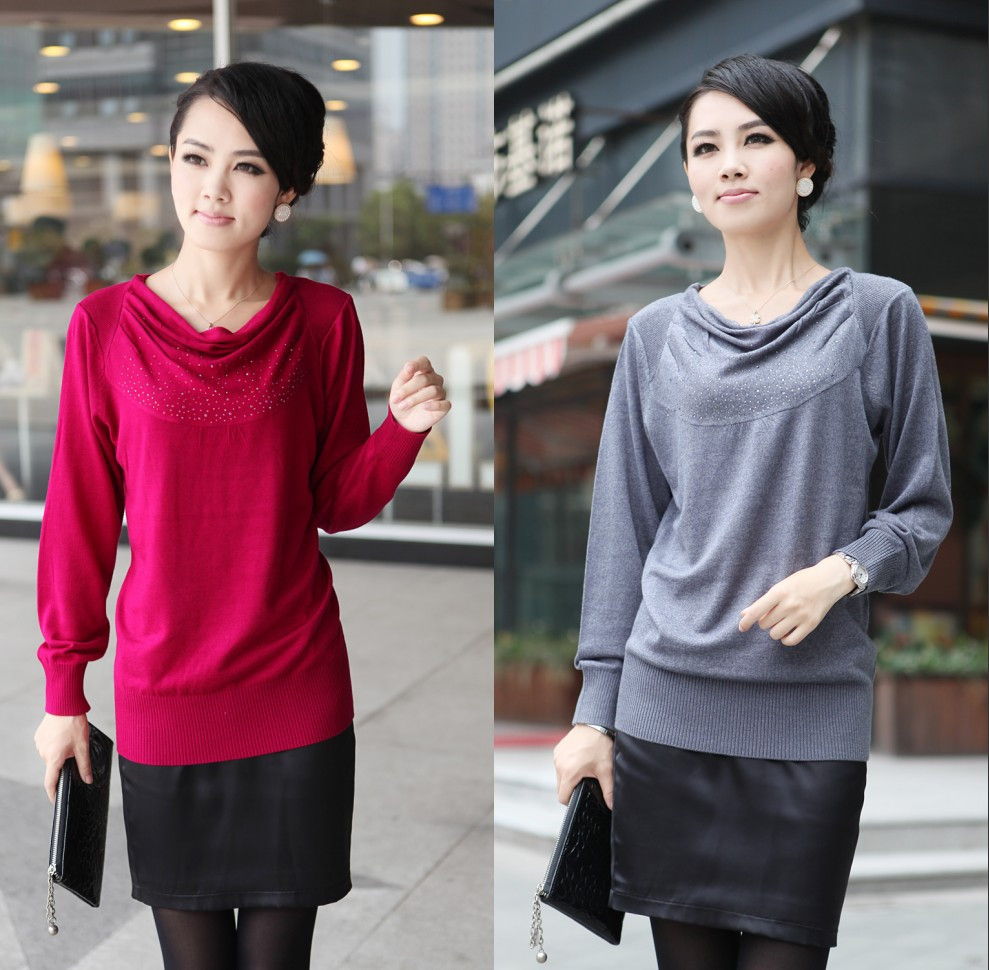 12 HENG YUAN XIANG sweater Women o-neck thin sweater women's cashmere sweater