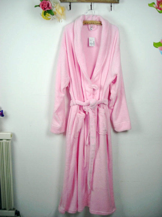 12 new arrival coral fleece nightgown robe bathrobes female autumn and winter long-sleeve comfortable lengthen edition