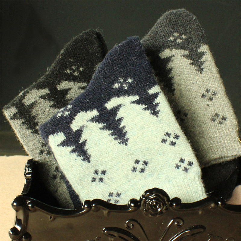 12 Pairs/Lot Free Shipping Christmas Tree Shape Mutiful Colors Women Winter Short Socks Cotton