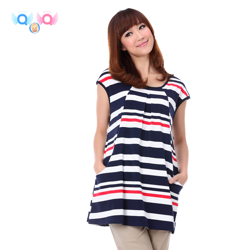 12 spring summer short-sleeve maternity top maternity clothing t-shirt summer nursing loading nursing clothes