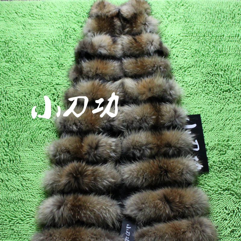 120 length raccoon fur mink long design fur overcoat fight mink long vest gt1