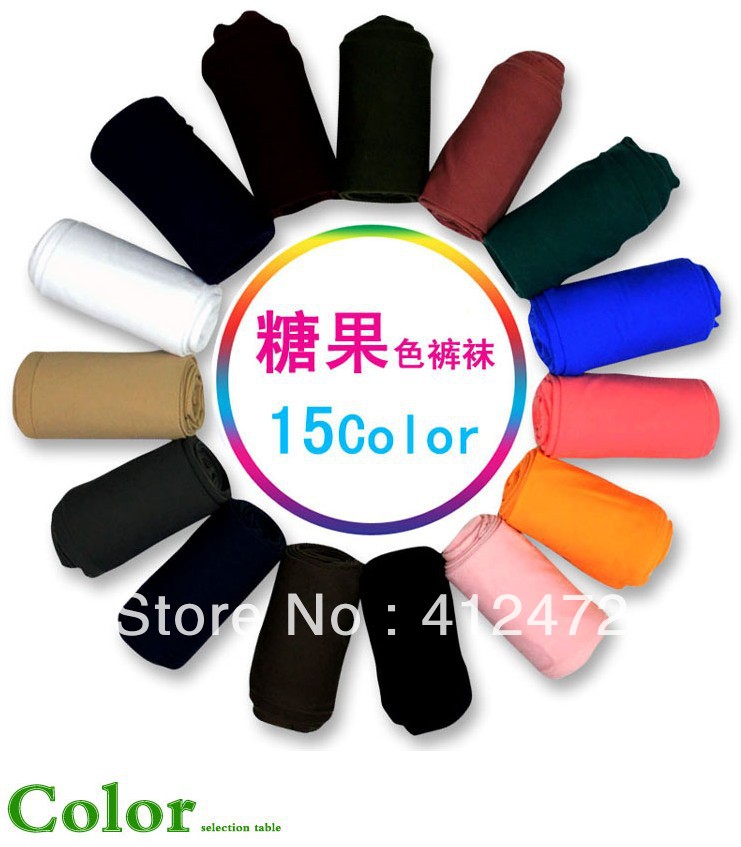 120d candy colors pantyhose impervious to flesh velvet pantyhose stockings sub bottoming socks ladies essential