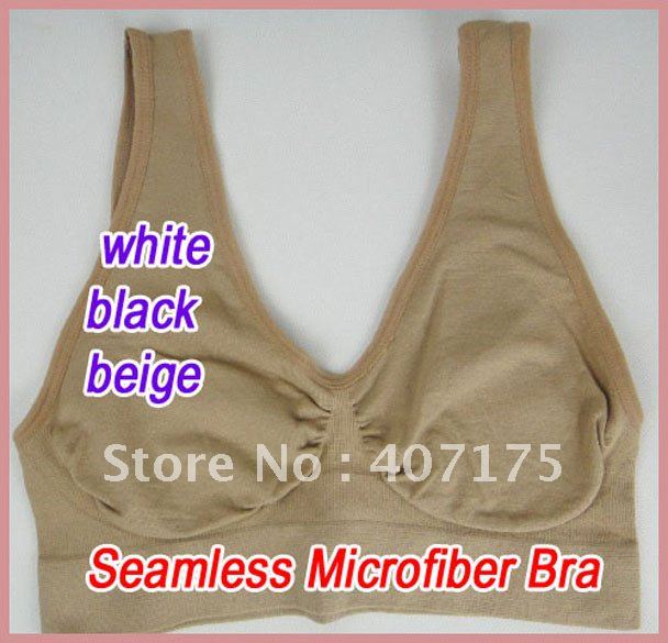 120pcs/lot(40sets)  Good Quality AHH Bra Seamless Bra Microfiber Pullover Bra ,3 Color a Set Only One Set Sale(OPP bag)