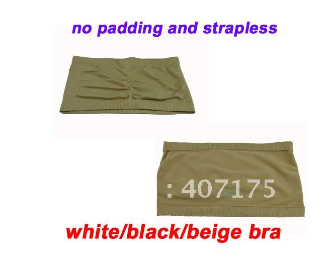 120pcs/lot=40sets  New arrival Seamless tube top bra no padding,3 color a set only one set sale  (OPP bag)