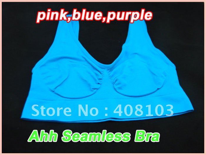 120pcs/lot Free Shipping TOP Quality Ahh Bra Shear Ahh Seamless3 Color a Set No Other Select,no padding(opp bag)