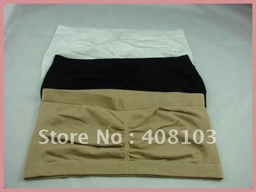 120pcs/lot Seamless tube top bra no padding ,white/black/beige,3 color a set no other select(OPP bag)