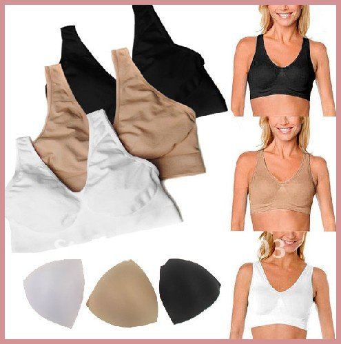 120pcs/lot Top Quality Genie Bra Seamless Adjustment Bra with Removable Pads 3 Color a Set No Other Select(OPP bag)