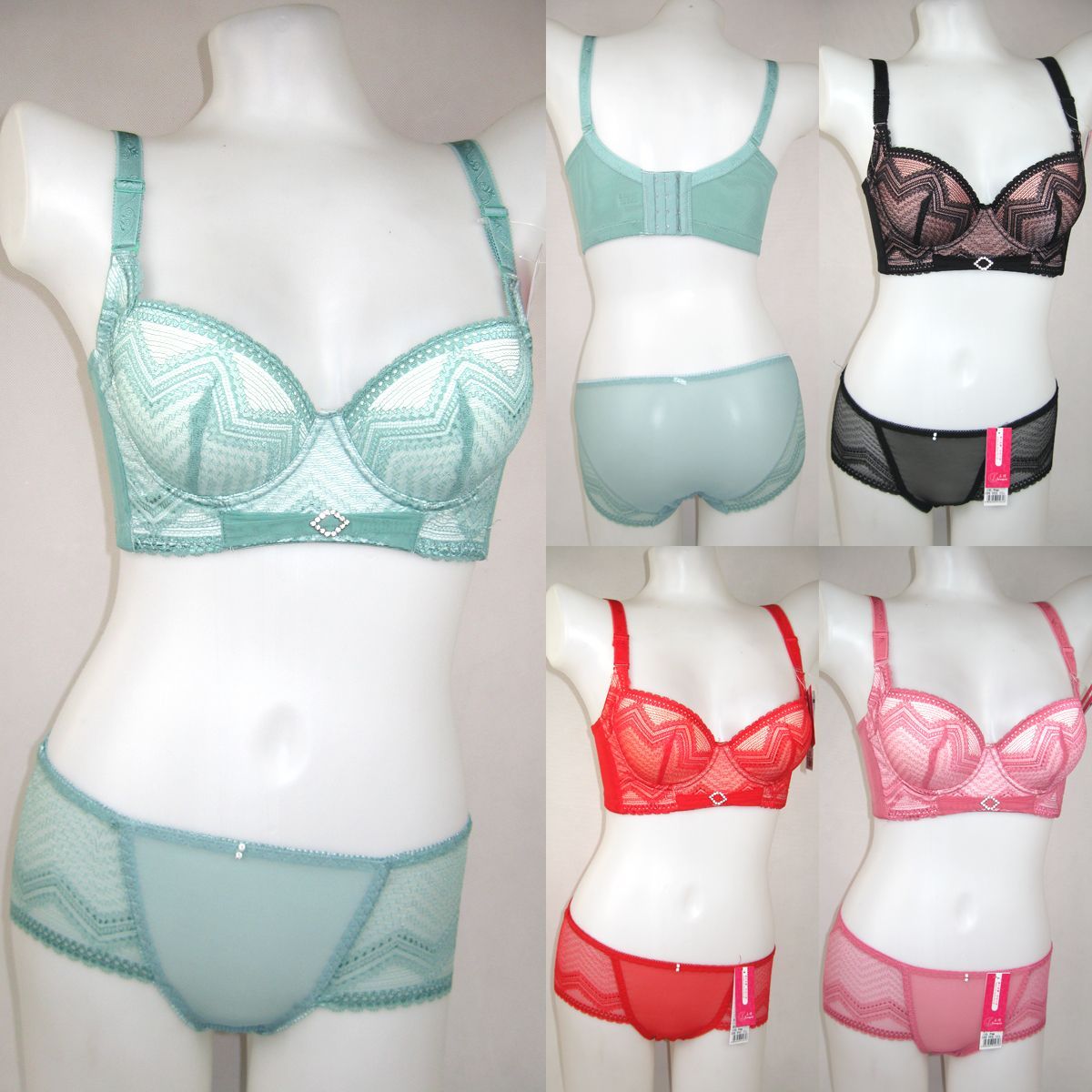 1232 # 3 qiao counters quality goods DiaoZhengXing thick type A bra cup side close together on the underwear suit