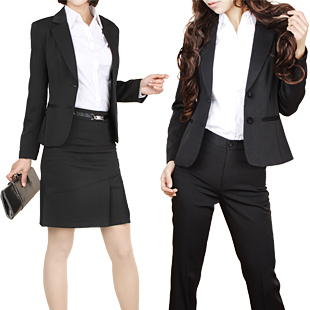 126633 buckle women fashion skirt professional set formal slim work wear work wear female