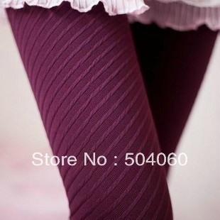 12pairs/lot, 2012 Euro Vintage Guide, 5 colours, 80 Denier lady striped jacquards opaque leggings