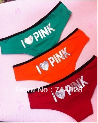 12pcs/lot Free shipping Love pink VS Pink panties, womens panties, ladies panties, Cotton panties-- Love Pink