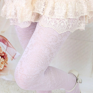 13 2012 autumn and winter new arrival ultra-thin vintage lace basic pantyhose Women stockings