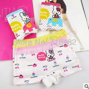 13 new hello kitty lace cartoon children underwear baby girls KT cotton pants free shipping12pcs/lot  kids pants MK