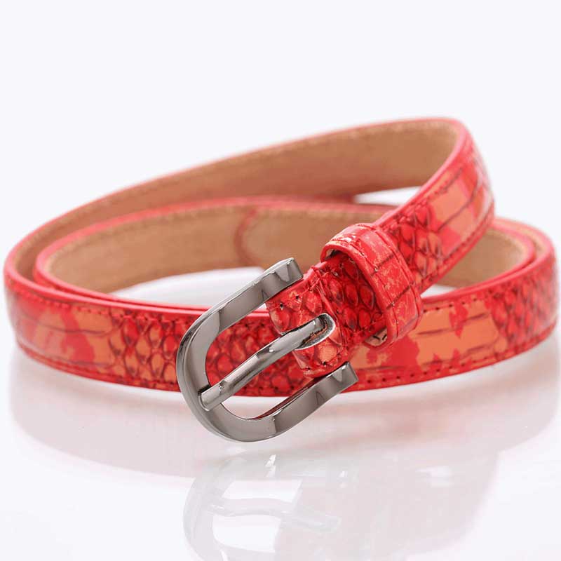 145 female strap thin belt strap fashion belt strap japanned leather serpentine pattern women's belt