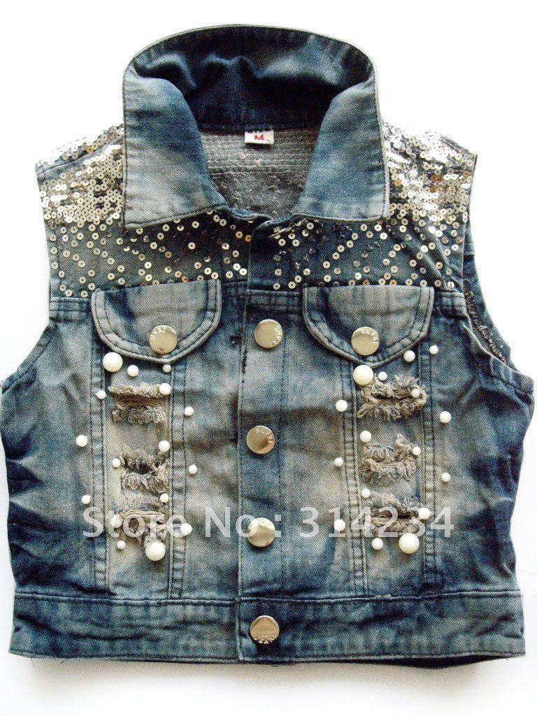 $15 off per $150 order 2012 hot sale lady denim vest M,L women top jean overcoat free shipping