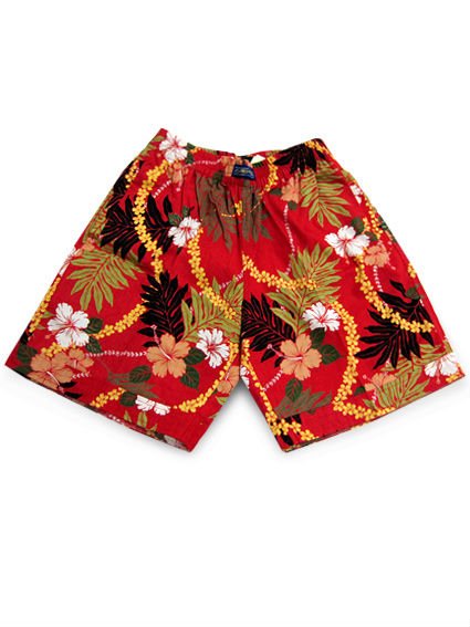 $15 off per $150 order Cotton shorts pants casual hawaii beach style red pineapples leaves prints Retail Seniya&Coozy