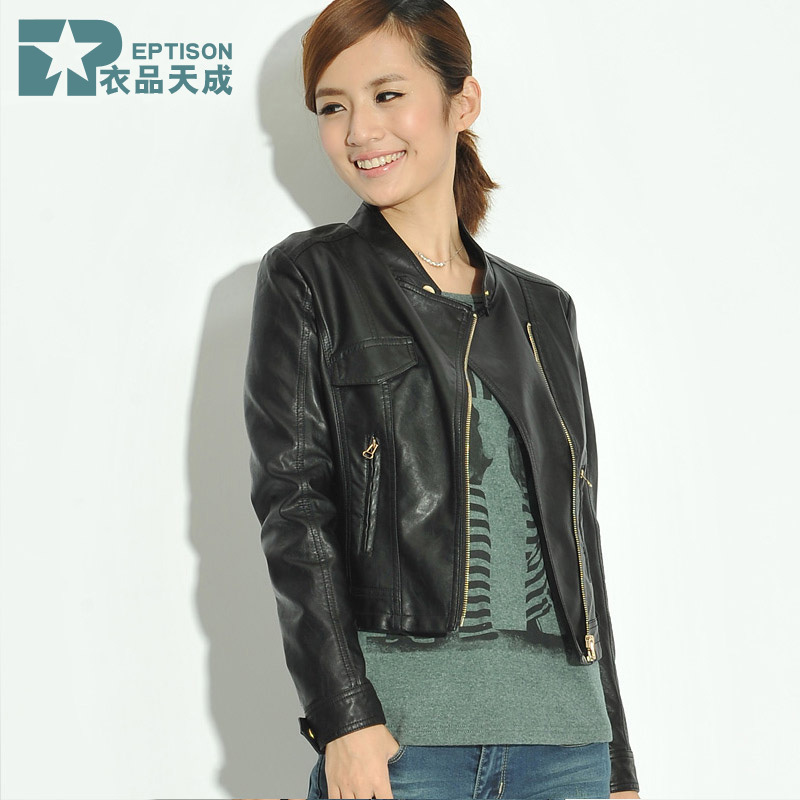 159 autumn outerwear 2012 autumn women's PU all-match short jacket leather clothing female