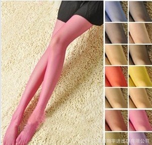 15d stockings sexy ultra-thin candy colored core-spun silk stockings