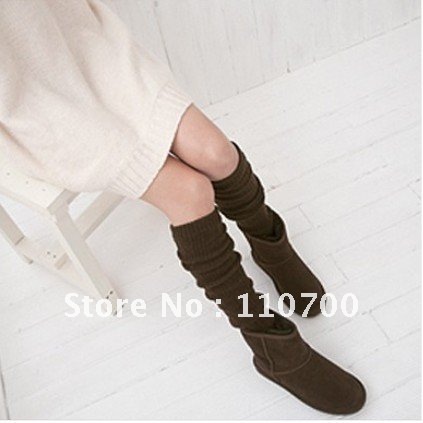 15pcs/lot free shipping Women's knitted leg warmer Wool Blended ankle/leg socks