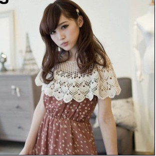 166 vivi cutout crochet sweater shirt spring and summer female shrug beach cloak cape