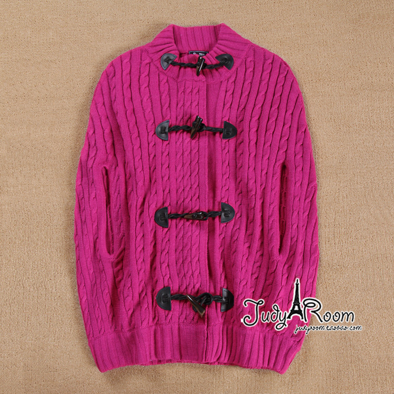 179 autumn and winter beautiful and 5 horn button sweater poncho cape cardigan