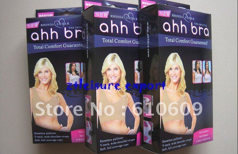 180pcs/lot 3pcs box Genuine Ahh Bra As Seen On TV Rhonda Shear Ahhh bra ah rhonda shear bra (60sets) in stock sent in 24hours