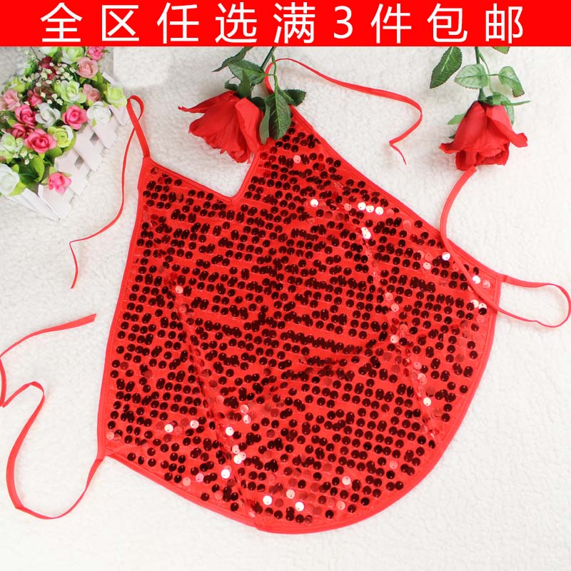 1961 3 women's sexy apron shining paillette charming underwear internality