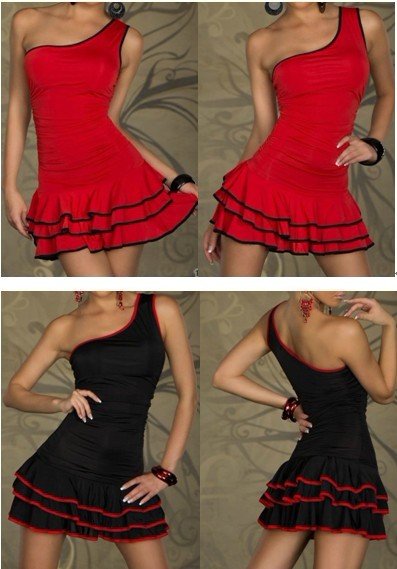 1pac/lot New sexy hot women black/red women mini dress Clubwear set  free shipping size xs-XXL w1052