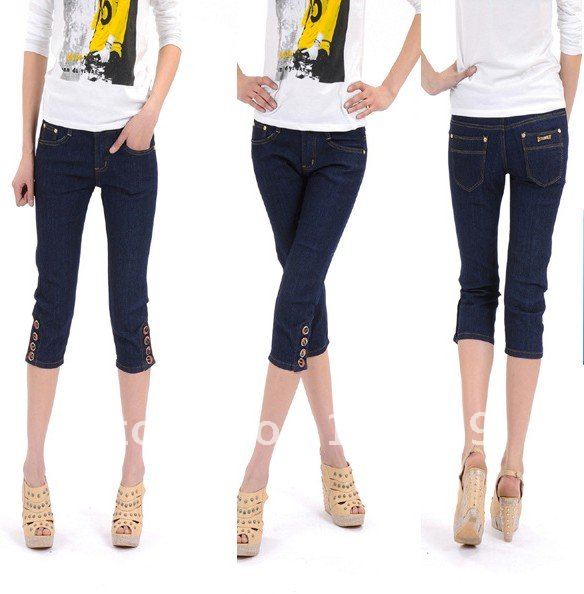 1pc  2012 new jeans 7 minutes of pants sellers of the new 8016 China post free shipping