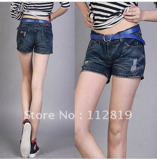 1PC China post  free shipping ,2012 new jeans shorts wash the 3678 joint