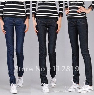 1PC China post free shipping Supply 2012 autumn winters han edition show thin tall waist pure cotton jeans, 788