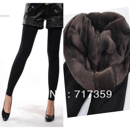 1pc HOT SALE!! Women's Double Layers Bamboo Charcoal Cotton Tight Warm Leggings, Lady's Winter Thick Tights, Freeshipping 650784