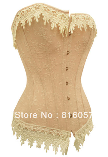 1pcs Corset Bustier of Sexy new Rocker Art white shapeware flower edge Design free shipping