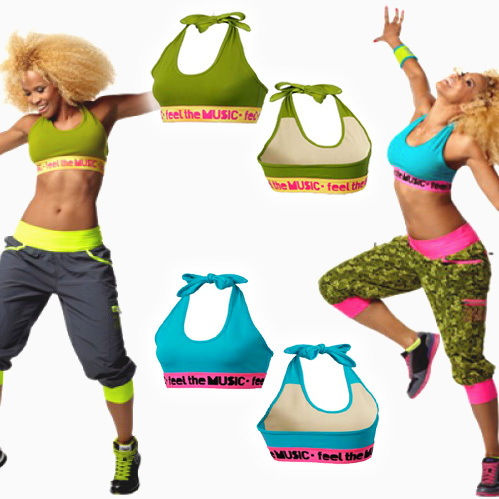 1Pcs Samba ZUMBAAAA Fitness Feel It Halter Bra Top - NWT Sambawear Dance woman S M L XL 2 Color B1