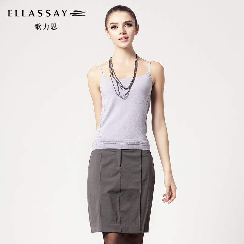 2.19 ellassay women's elegant knitted basic small vest spring