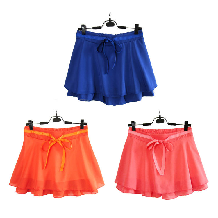 2 ! 2012 summer double layer ruffle sweep chiffon skirt pants 0209 Leather fashion