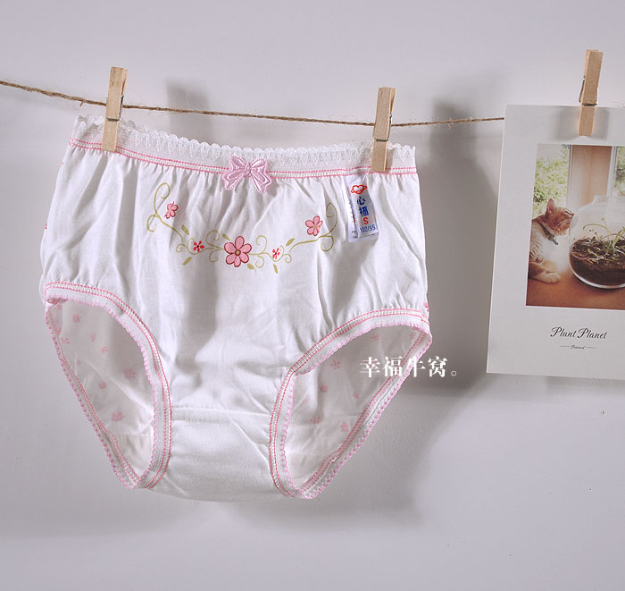 2 - 8 female child panties baby panties 100% cotton female briefs combed cotton rabbit