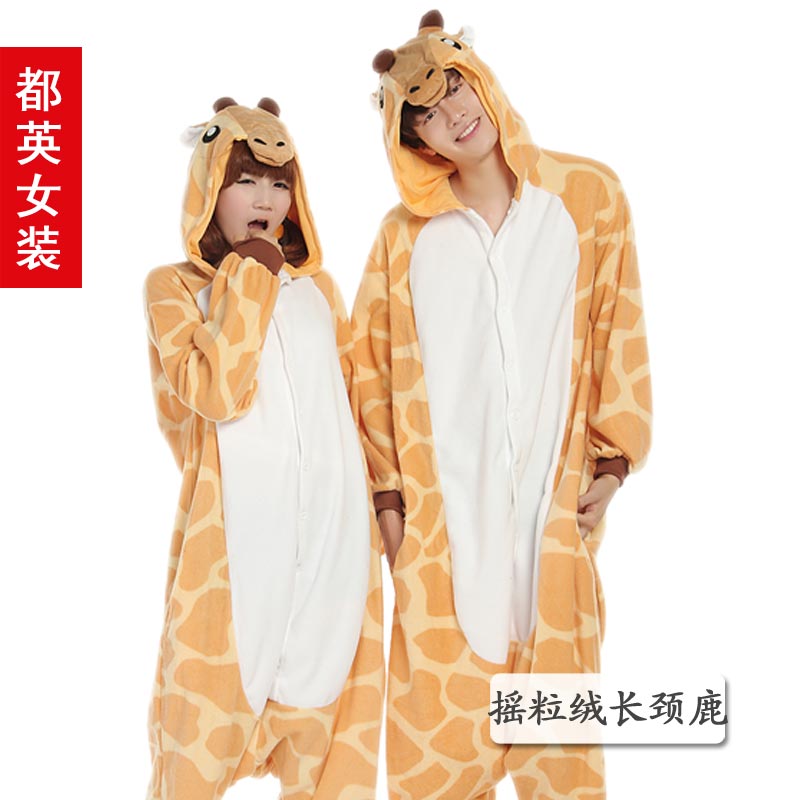 2 cartoon animal stitch easily bear one piece sleepwear female lounge lovers