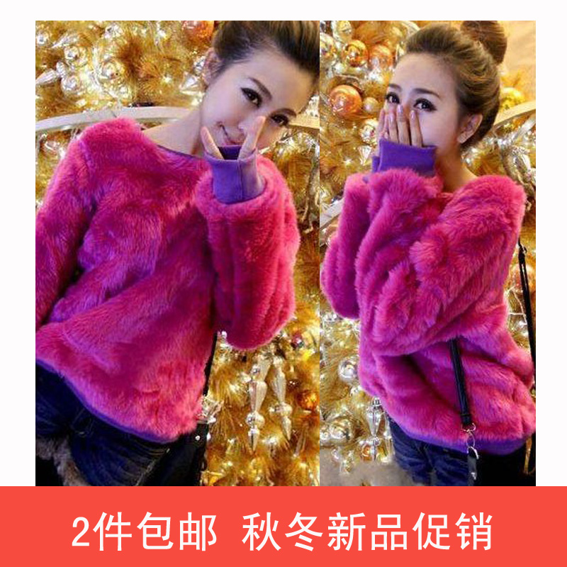 2 faux clothing short design pullover outerwear long-sleeve sweatshirt female