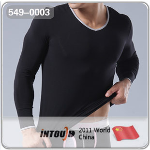 2 intouch male underwear 100% cotton long johns upperwear 549 - 0003