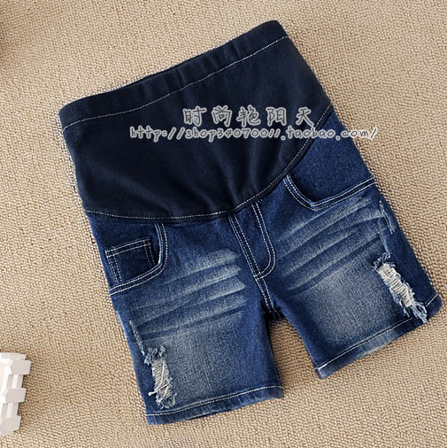 2 maternity pants denim shorts belly pants maternity clothing 303 maternity shorts summer free shipping