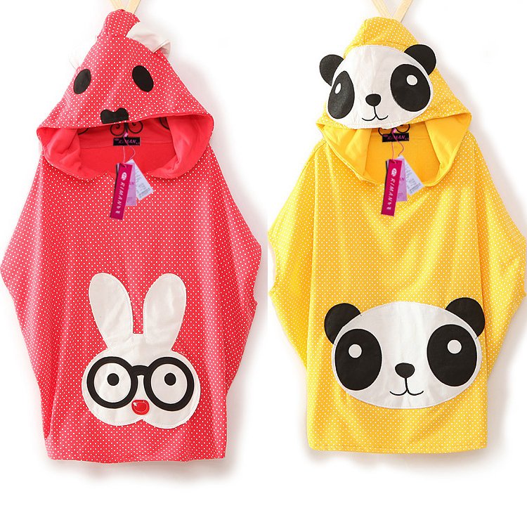 2 pig 2012 summer female hot-selling dot with a hood cloak short jacket