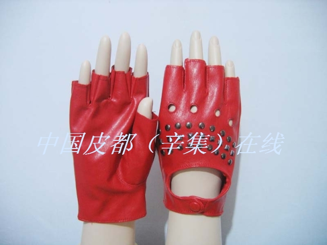 2 rivet gloves faux leather gloves hip-hop gloves racerback gloves semi-finger lucy refers to gloves leather