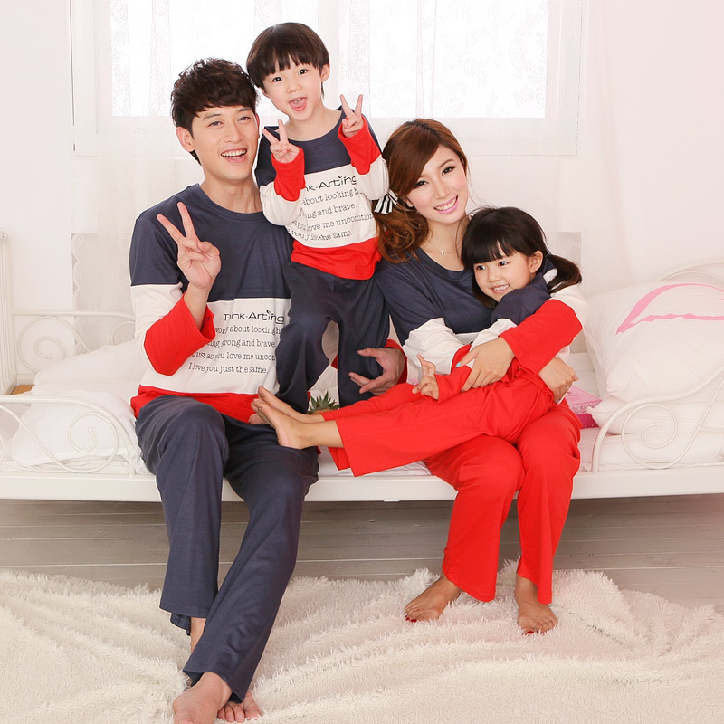 2 set lovers sleepwear family fashion autumn and winter at home autumn long-sleeve lovers set